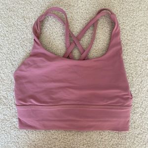 lulu pink longline energy bra
